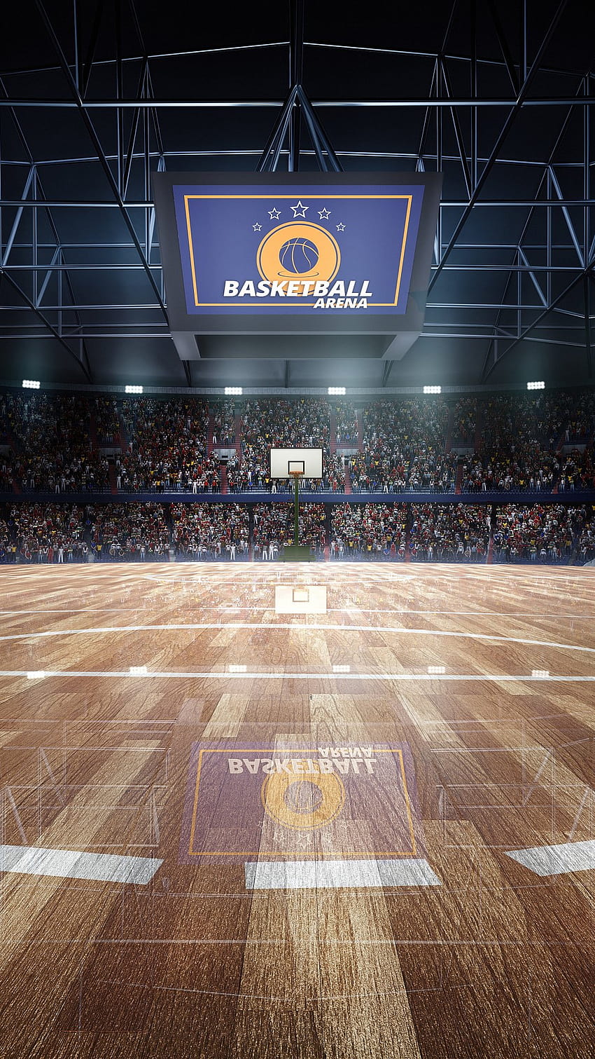 Sport Basketball, Basketballarena HD-Handy-Hintergrundbild