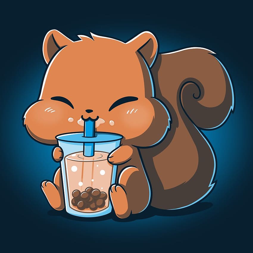 scoiattolo che beve tè boba Sfondo del telefono HD