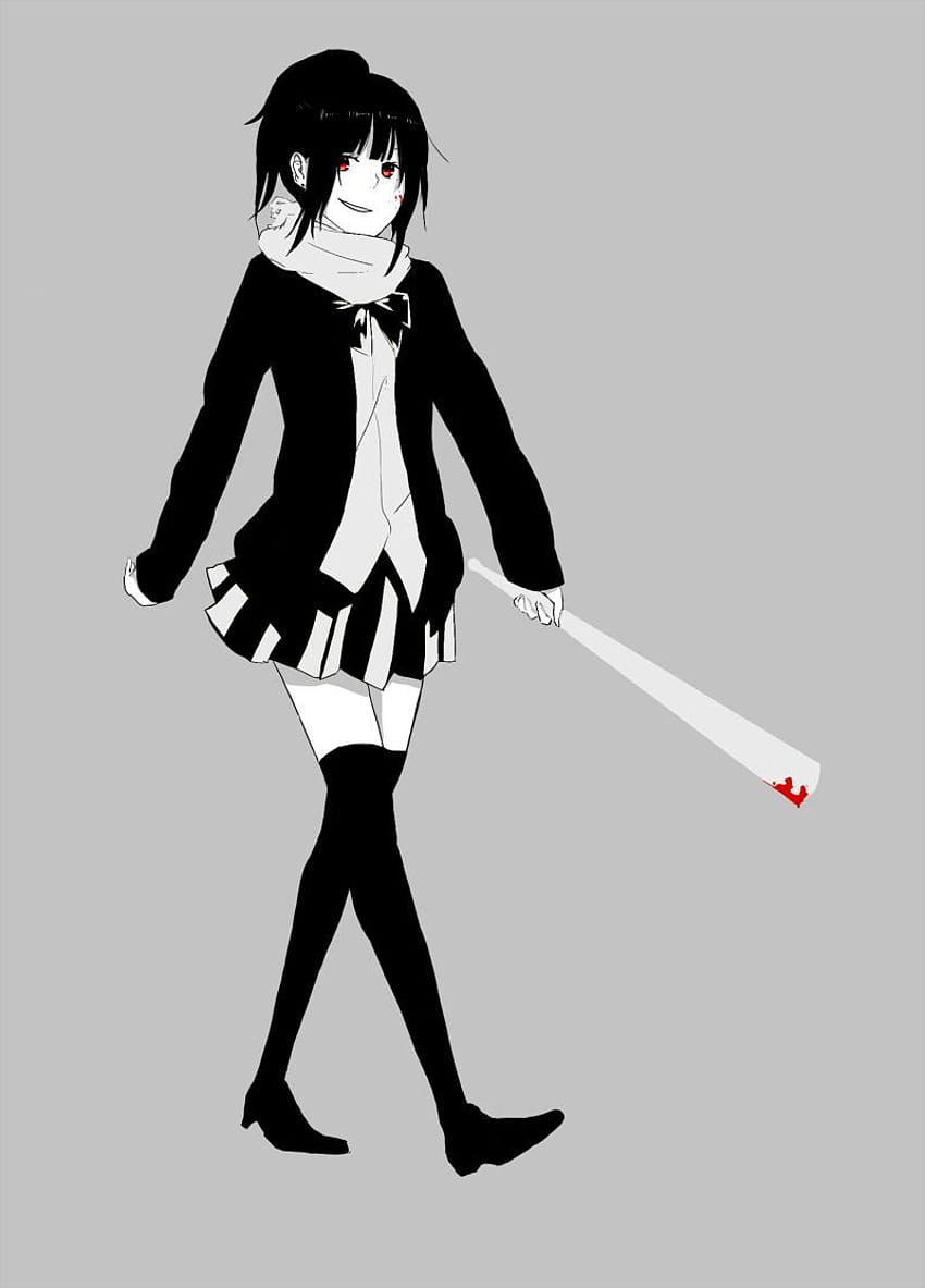 Anime style illustration of young girl holding baseball bat on white  background. Stock Illustration | Adobe Stock