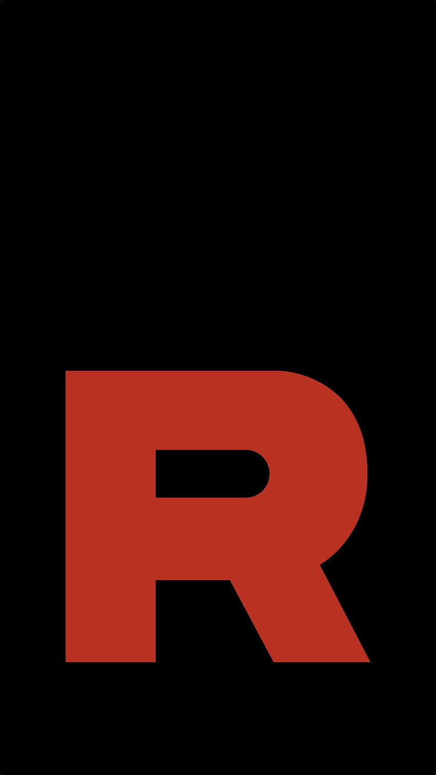 1440x2560] Team Rocket “R” Logo, r logo black HD phone wallpaper