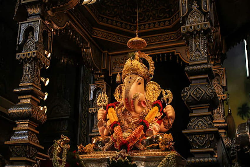 Ganesh Chaturthi 2017: 5 interessante Fakten über den Dagdusheth Halwai Ganpati Tempel in Pune, Dagdusheth Ganpati HD-Hintergrundbild
