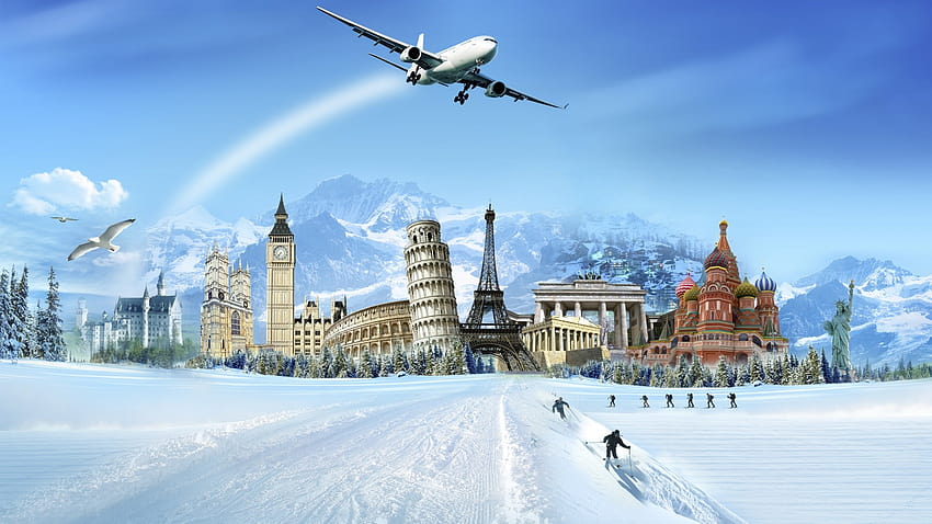 4 World Travel, travel agency HD wallpaper