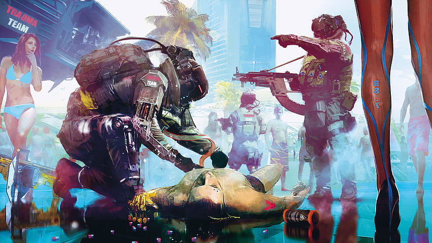 Cyberpunk 2077 Trauma Team, cyberpunk 2077 ultra HD wallpaper