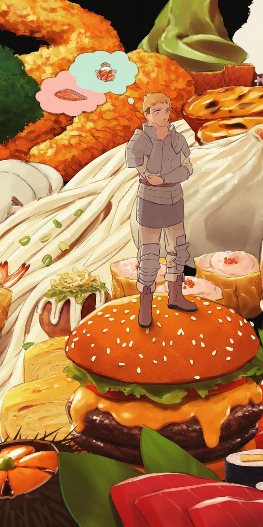 1080x2160 Anime Food, Dungeon Meshi, Marcille HD phone wallpaper