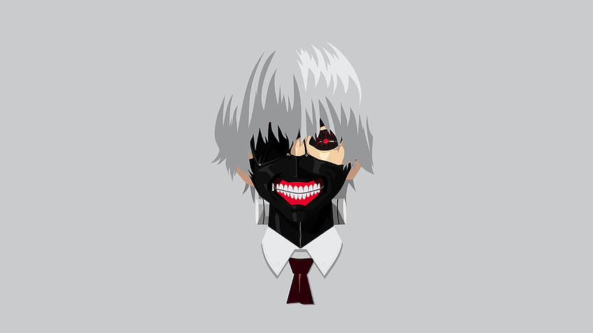 anime, Tokyo Ghoul, Kaneki Ken, vector, minimalism 3840x2160, tokyo ghoul  minimalist HD wallpaper | Pxfuel