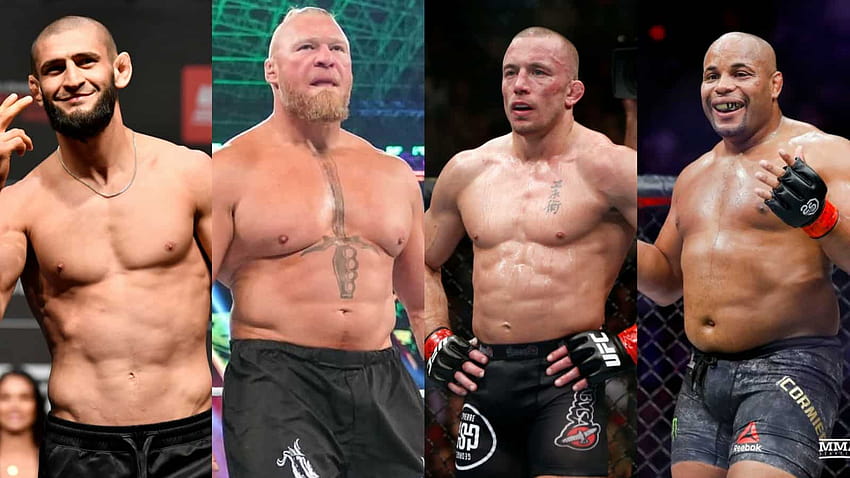 Khamzat Chimaev issues a fierce call out to Brock Lesnar, Daniel Cormier, and Georges St HD wallpaper