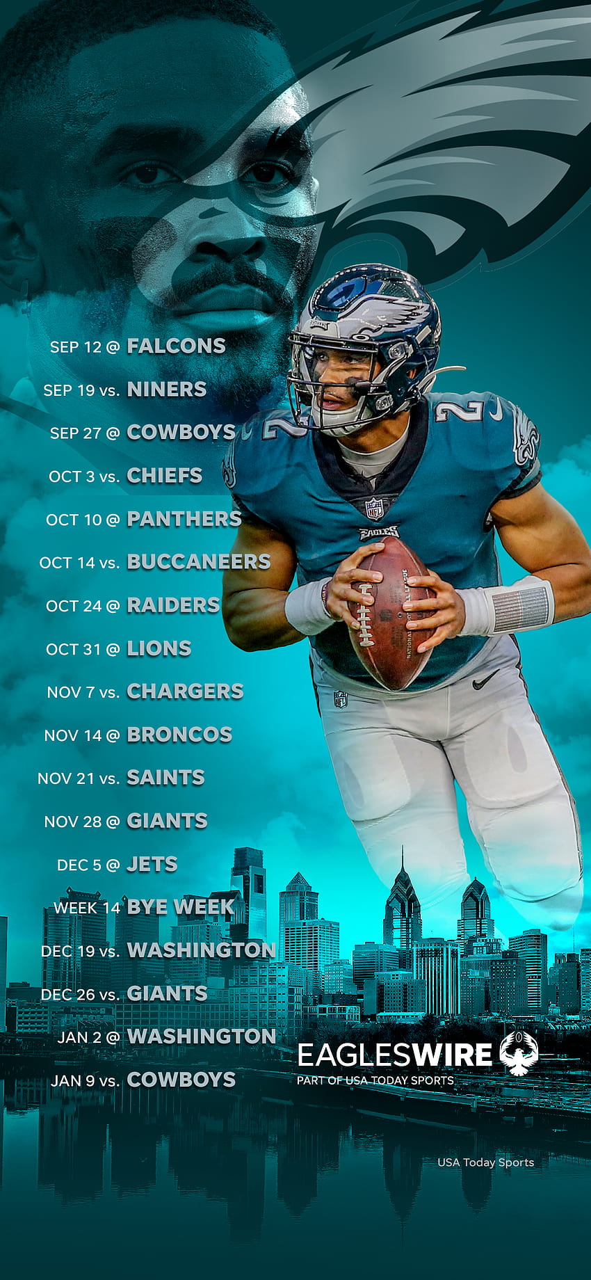 2022 Eagles Schedule: Downloadable wallpaper