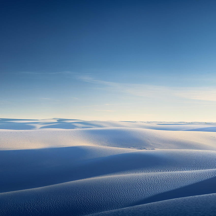 Mavi gökyüzünün altında beyaz kum çölü, beyaz çöl kumu HD telefon duvar kağıdı