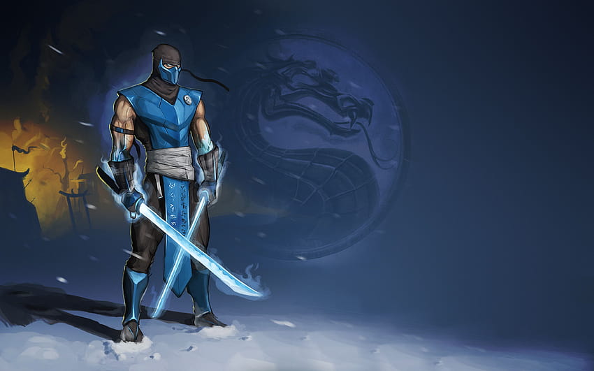 Mortal kombat sub zero sub zero ninja cold swords, ninja sword fight HD wallpaper