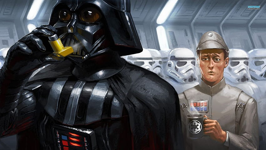 Star Wars Stormtroopers Darth Vader gezeichnet, Darth Vader und Stormtroopers HD-Hintergrundbild
