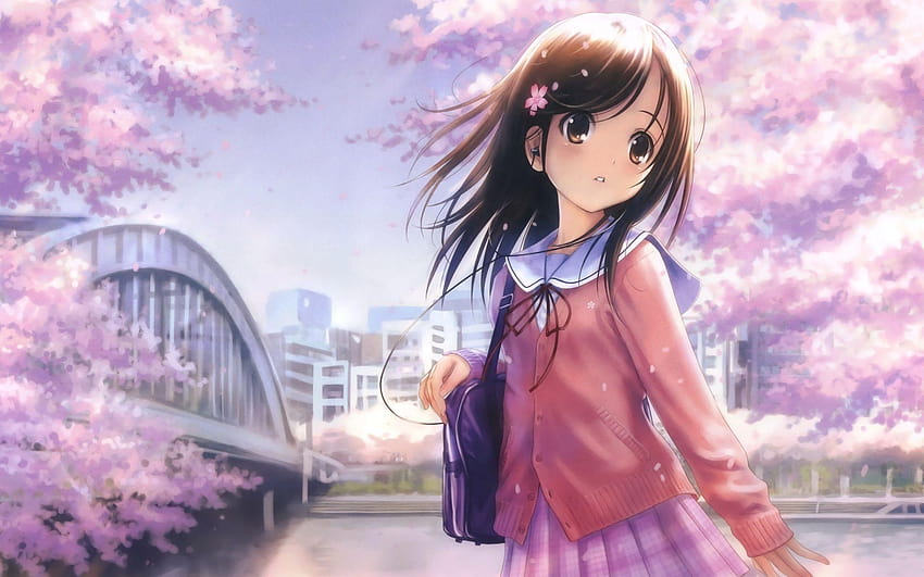 Anime Girls – One, cartoon girl HD wallpaper