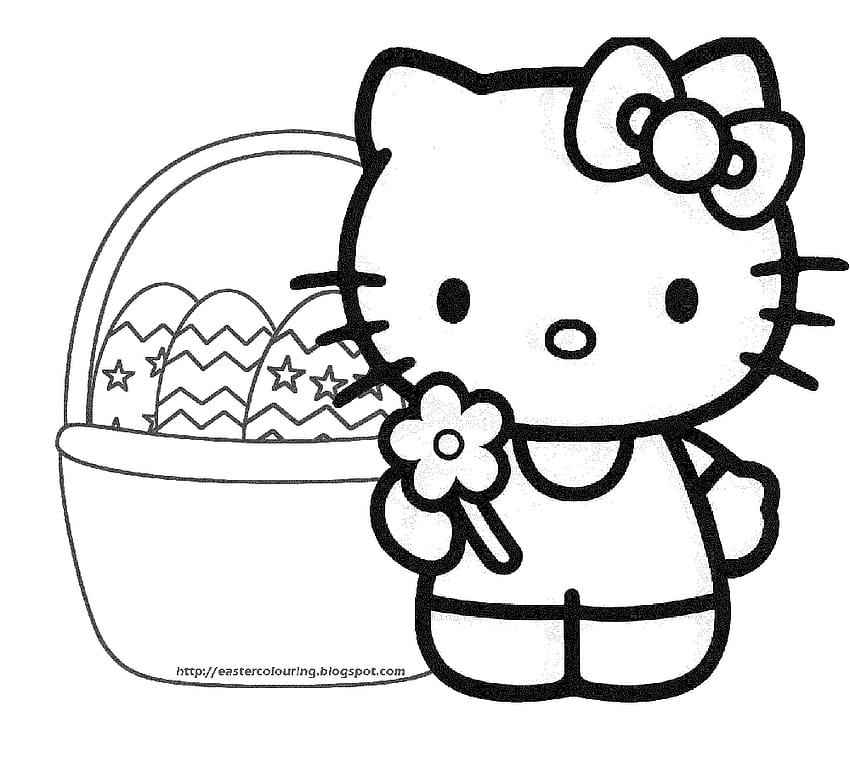 Página para colorir Hello Kitty Excelentes ideias para imprimir – Aproximando-se do elefante, páginas para colorir do dia das bruxas papel de parede HD