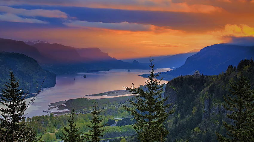 4 Columbia River Gorge HD wallpaper