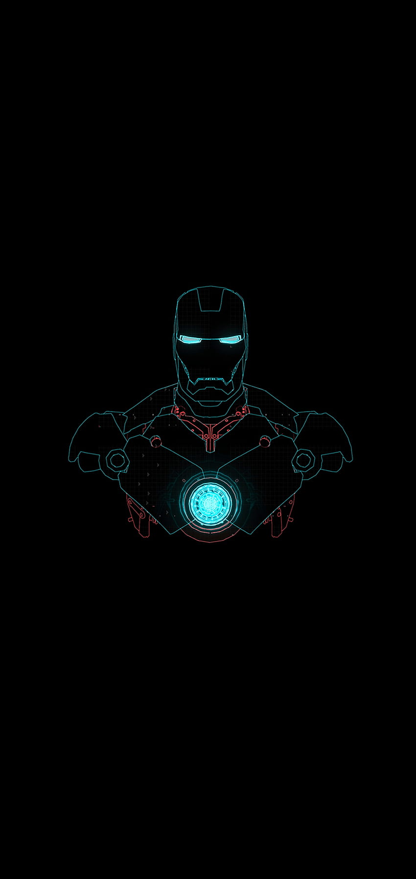 Iron Man Neon AMOLED, hombre de hierro amoled fondo de pantalla del teléfono