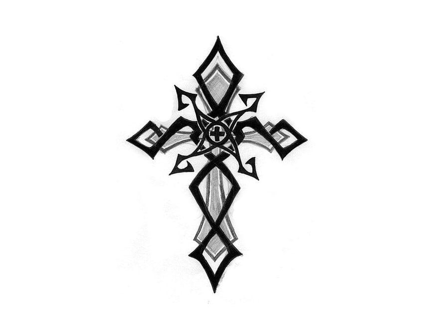 Tribal Cross Tattoo Vector Images over 1200