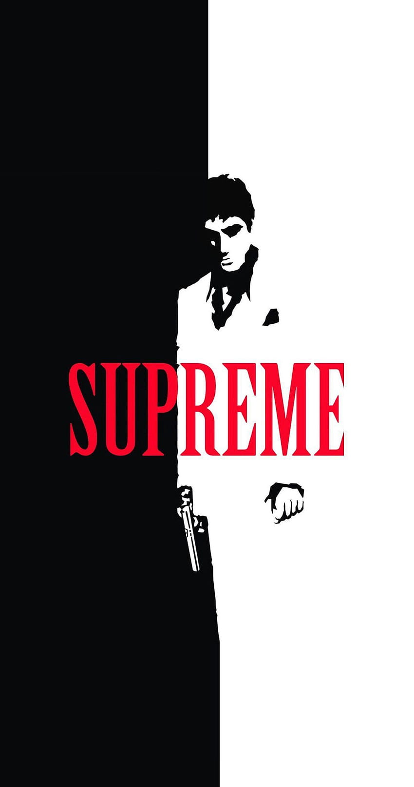 Scarface x Supreme Split IPhone Cool, cool supreme mobile and HD phone wallpaper