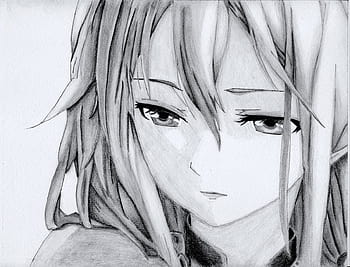 Pencil Sketch of Anime Girl  AI Generated Artwork  NightCafe Creator