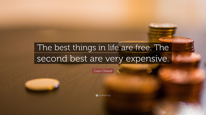 Coco Chanel Quote: “The best things in ...quotefancy, expensive things HD wallpaper