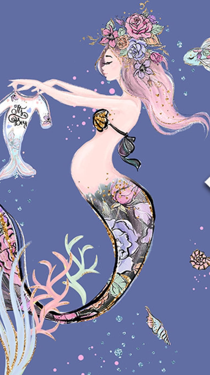 Pregnant Mermaid, baby mermaid HD phone wallpaper