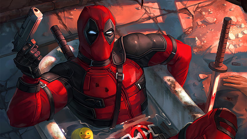 Deadpool In Tub, Superheroes, Backgrounds, and, deadpool anime HD wallpaper  | Pxfuel