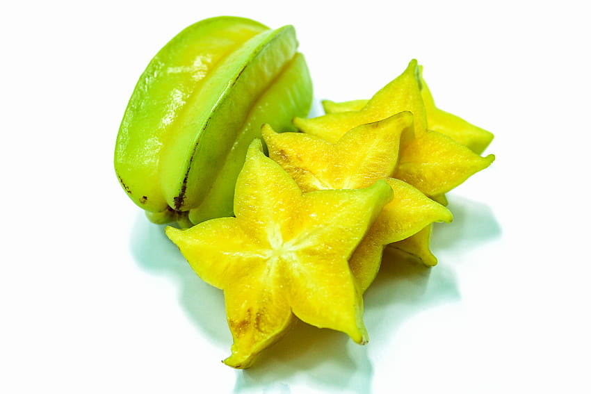 : ripe, healthy, food, carambola, raw, sweet, tropical, fruit, slice, yellow, organic, star, fresh, isolated, nature, ingredient, dessert, dieting, vitamin, juicy, orange, object, nutrition, health, eat, delicious, diet, vegetarian, produce, starfruit HD wallpaper