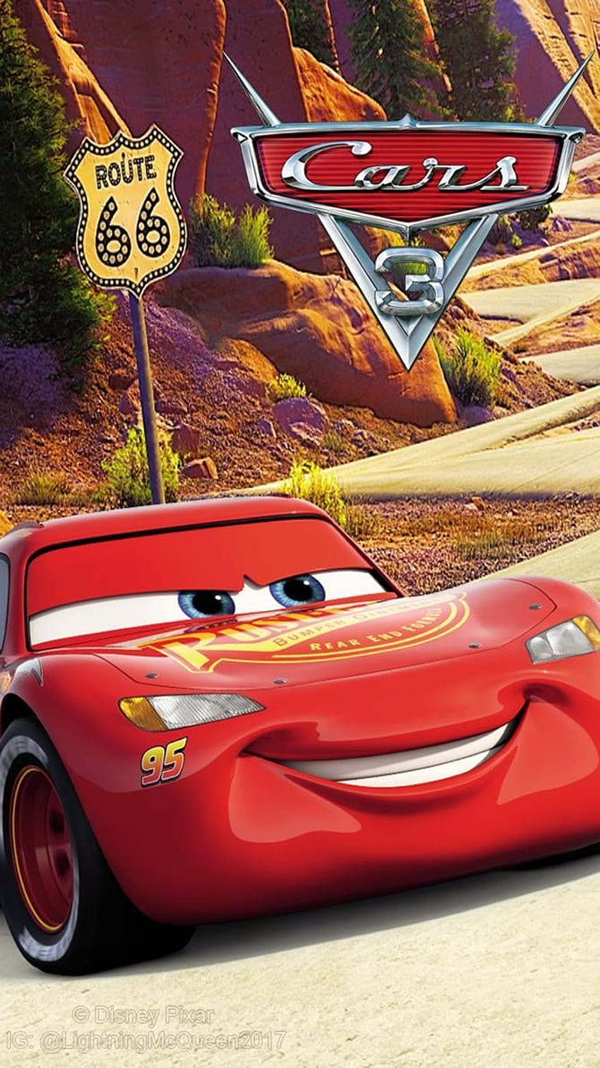 Cars 3 Lightning McQueen, logo mcqueen HD phone wallpaper