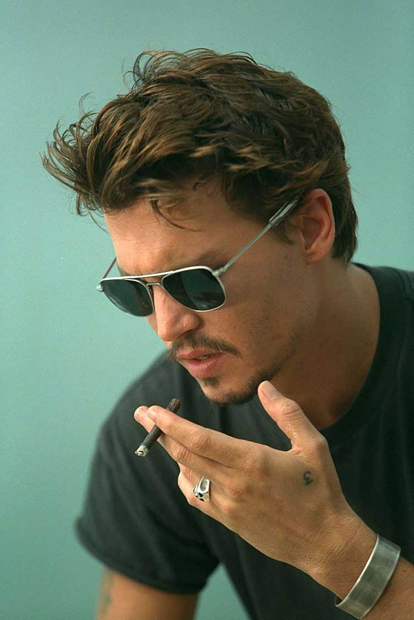 Johnny Depp Messy Hair の 2 枚のアルバム、ジョニー・デップの美学 HD電話の壁紙 | Pxfuel