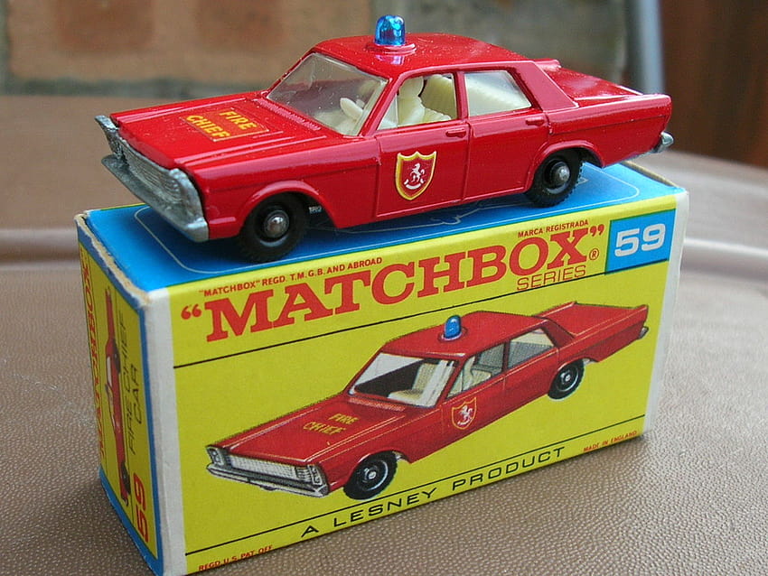Matchbox Lesney Ford Galaxie Fire Chief Car 1960's Retro T… HD wallpaper