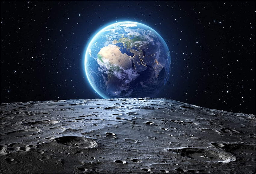 Amazon : Laeacco Universe 우주 공간 배경 7x5ft 비닐 달 표면 Moonscape 행성 탐사 우주 비행사 조사 공상 과학 배경 스튜디오 어린이 키즈 성인 촬영 Birtay 파티 배너 : 전자제품 HD 월페이퍼