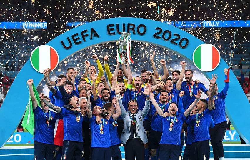 L'Italia vince Euro 2020, lasciando l'Inghilterra in un silenzio stordito, squadra italia euro 2021 Sfondo HD