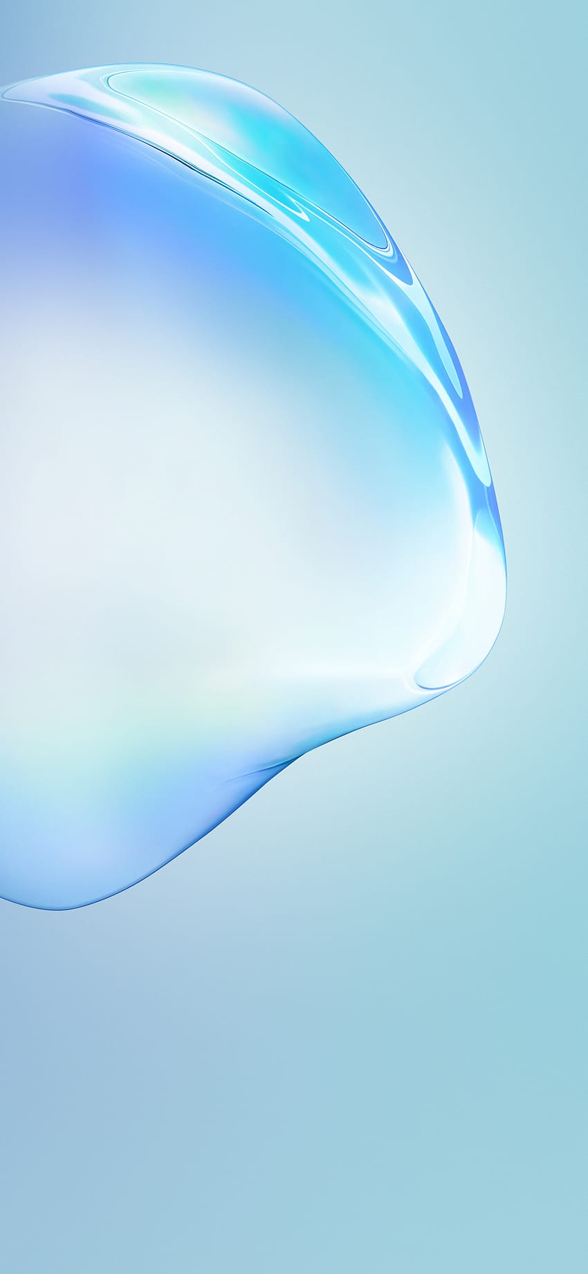 Samsung Galaxy Note10 , Bubble, Blue, Stock, Android 10, Abstract, samsung note 21 HD phone wallpaper