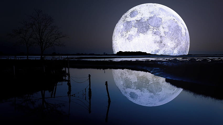 Moonlight Nature Backgrounds at Landscape » Monodomo HD wallpaper