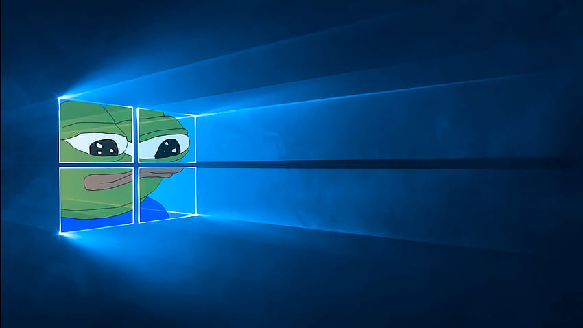 Pepe The Frog Windows 10, kurbağa dizüstü bilgisayar HD duvar kağıdı