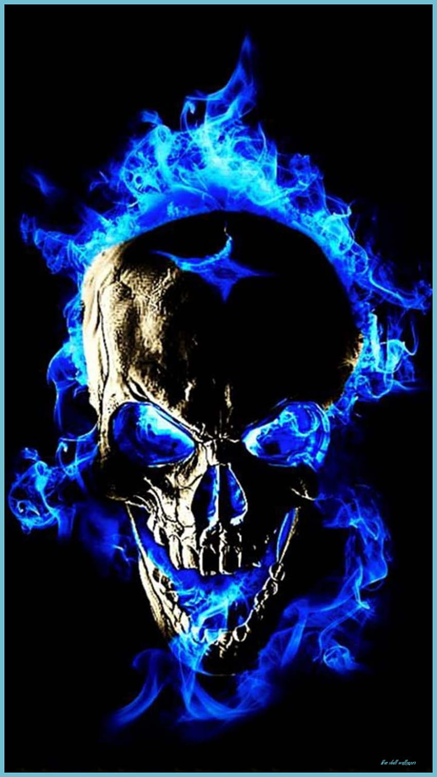 Blue Skull HD phone wallpaper