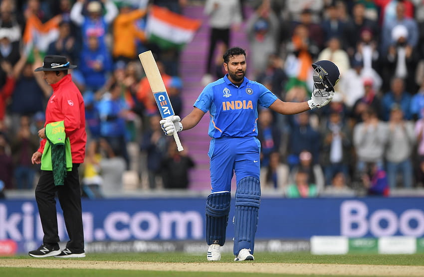 Rohit Sharma joueur de cricket indien à la Coupe du monde de cricket 2019, ms dhoni contre rohit sharma Fond d'écran HD