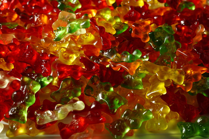 Sweetness, Gummi Bears, Fruit Gums, Bear, full frame, food and, gummy bears HD wallpaper