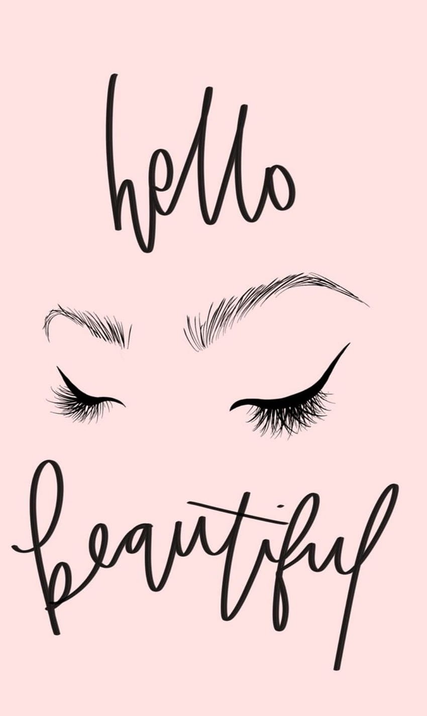 Wallpaper design for hello gorgeous greeting card Vector Image