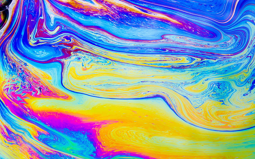 Bright, abstract wavy vibrant HD wallpaper