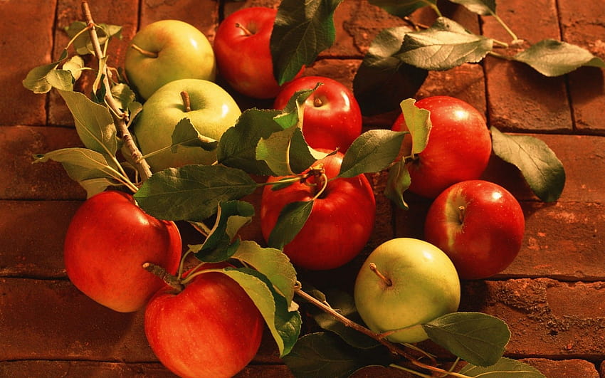 Apel Merah Dan Apel Hijau, pasar musim gugur Wallpaper HD