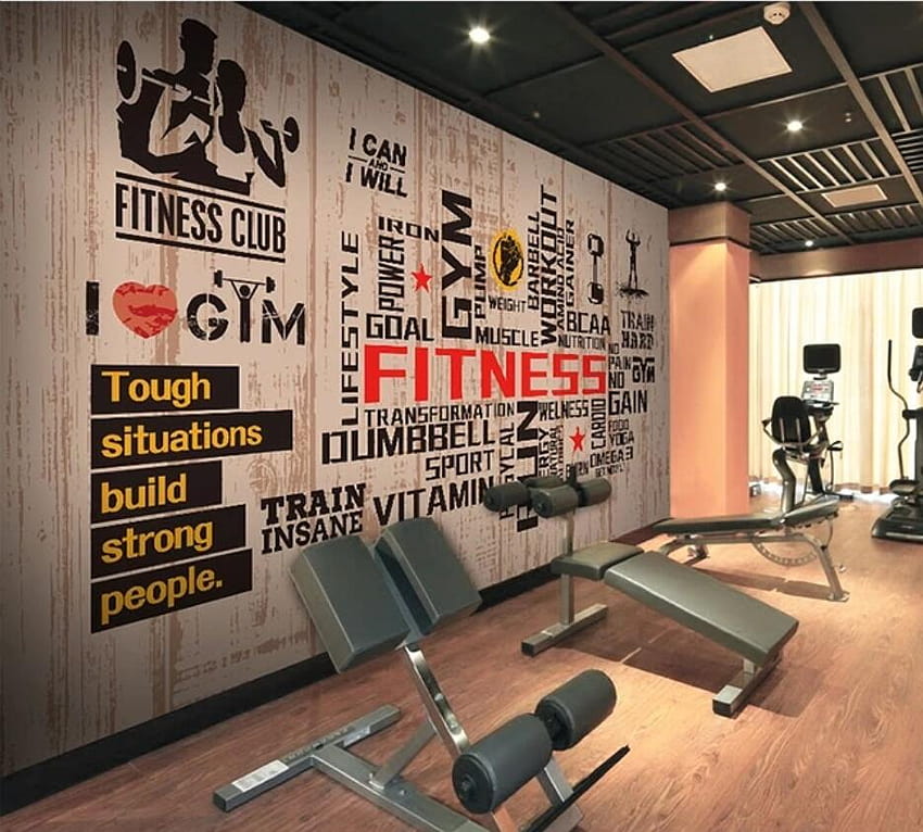 Beibehang Kustom 3D Mural Olahraga Gym Besar Lukisan Dinding Ruang Tamu Kamar Tidur Restoran Dekorasi Rumah 3D Wallpaper HD