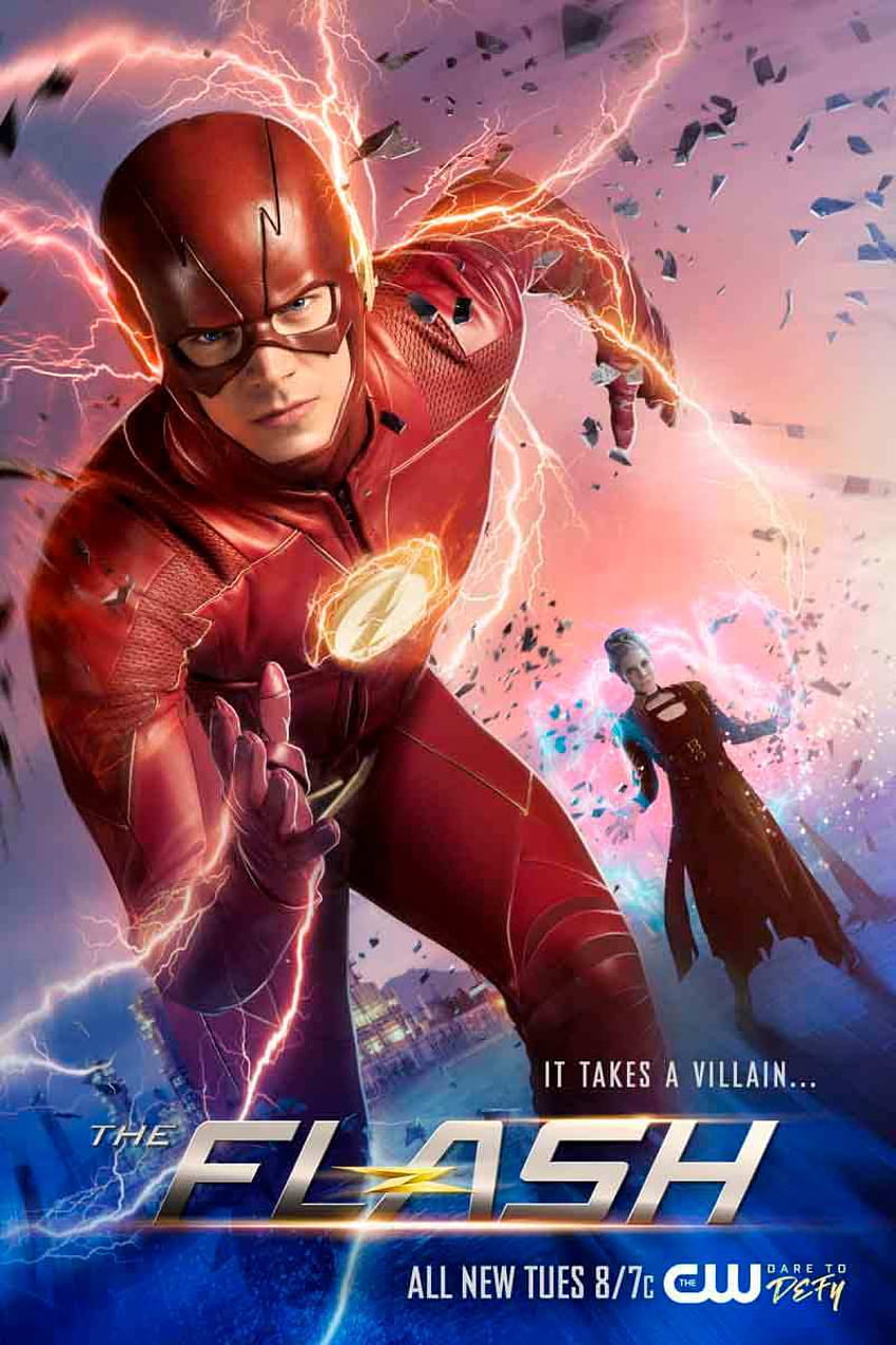 The Flash' Outruns Amunet Black in New Season 4 Poster, flash season 8 HD phone wallpaper