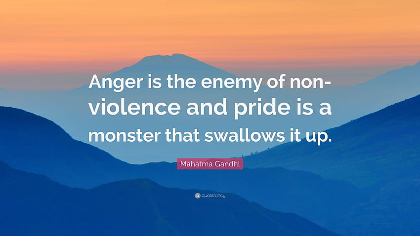 Mahatma Gandhi Quote: “Anger is the enemy of non, nonviolence HD wallpaper