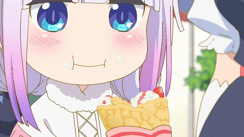 vestenet@rats Auf zu euch auf Twitter:, Anime-Mädchen, das Kekse isst HD-Hintergrundbild