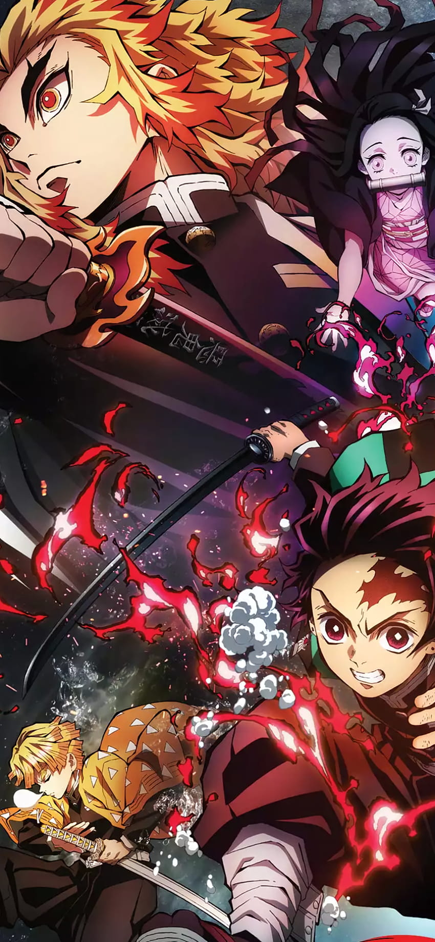 Anime Demon Slayer: Kimetsu no Yaiba, demon slayer 鬼滅の刃 the movie mugen train HD電話の壁紙
