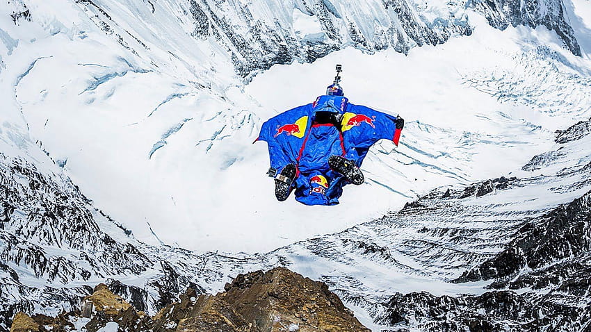 Valery Rozov saute du mont Everest dans le plus haut saut de BASE de tous les temps, vol en wingsuit Fond d'écran HD