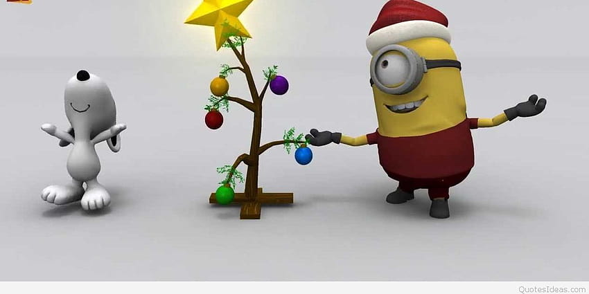 Funny Minion Merry Christmas & Sayings HD wallpaper