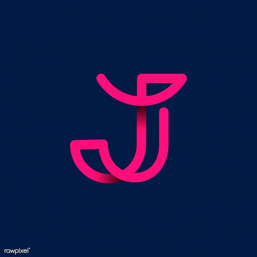 レトロなピンク文字 J ベクトル、j ロゴ HD電話の壁紙