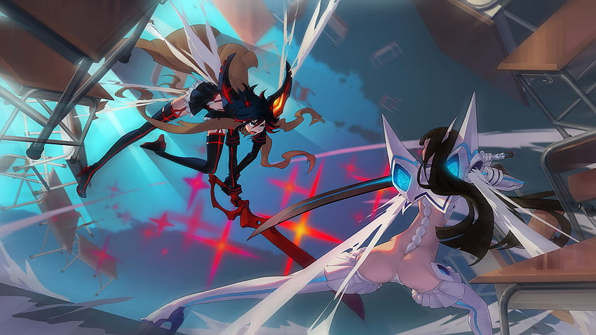 Kill la Kill Swords kiryuin satsuki, 2560x1440, kämpfende Anime-Mädchen HD-Hintergrundbild
