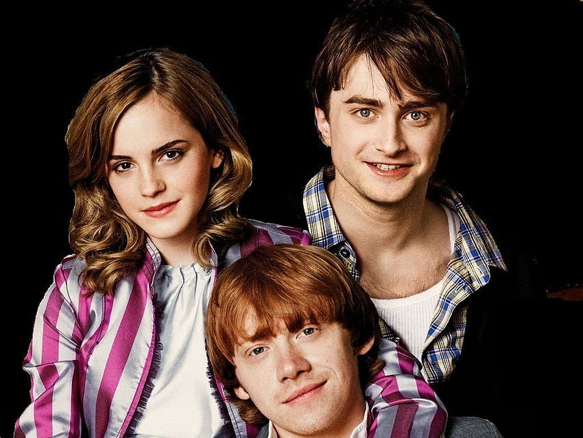 Ron and Hermione on Dog, harry ron and hermione HD wallpaper | Pxfuel