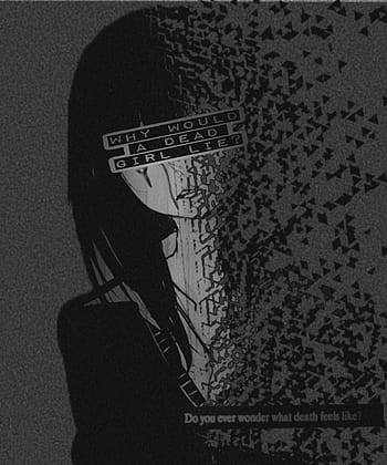 People Girl Portrait Illustration Abstract - Depressed Anime Girl ...